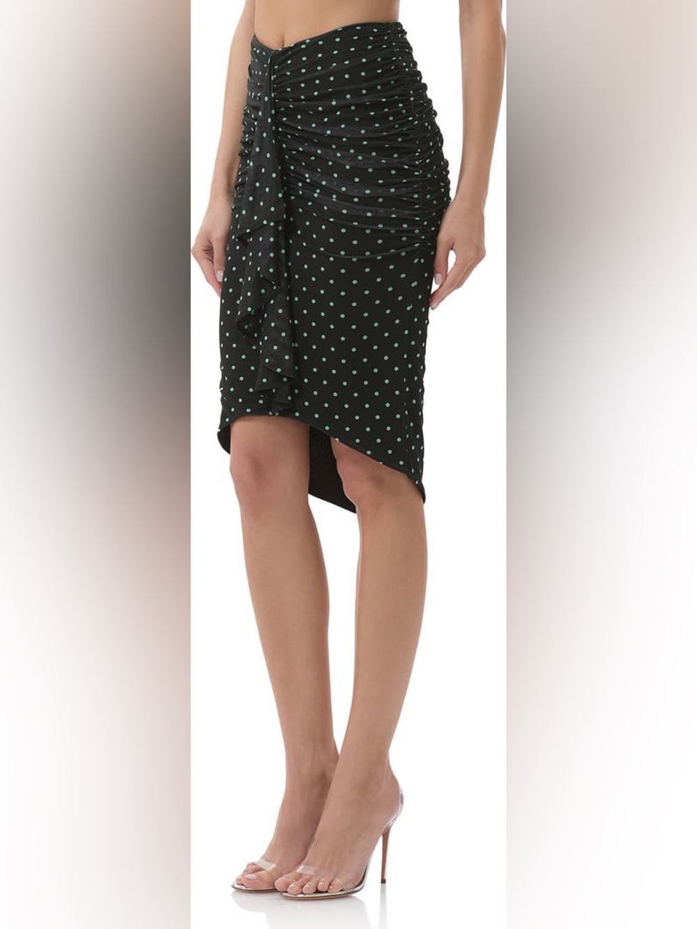 AFRM Newton Ruched Ruffle Mesh Skirt - Picture 3 of 4